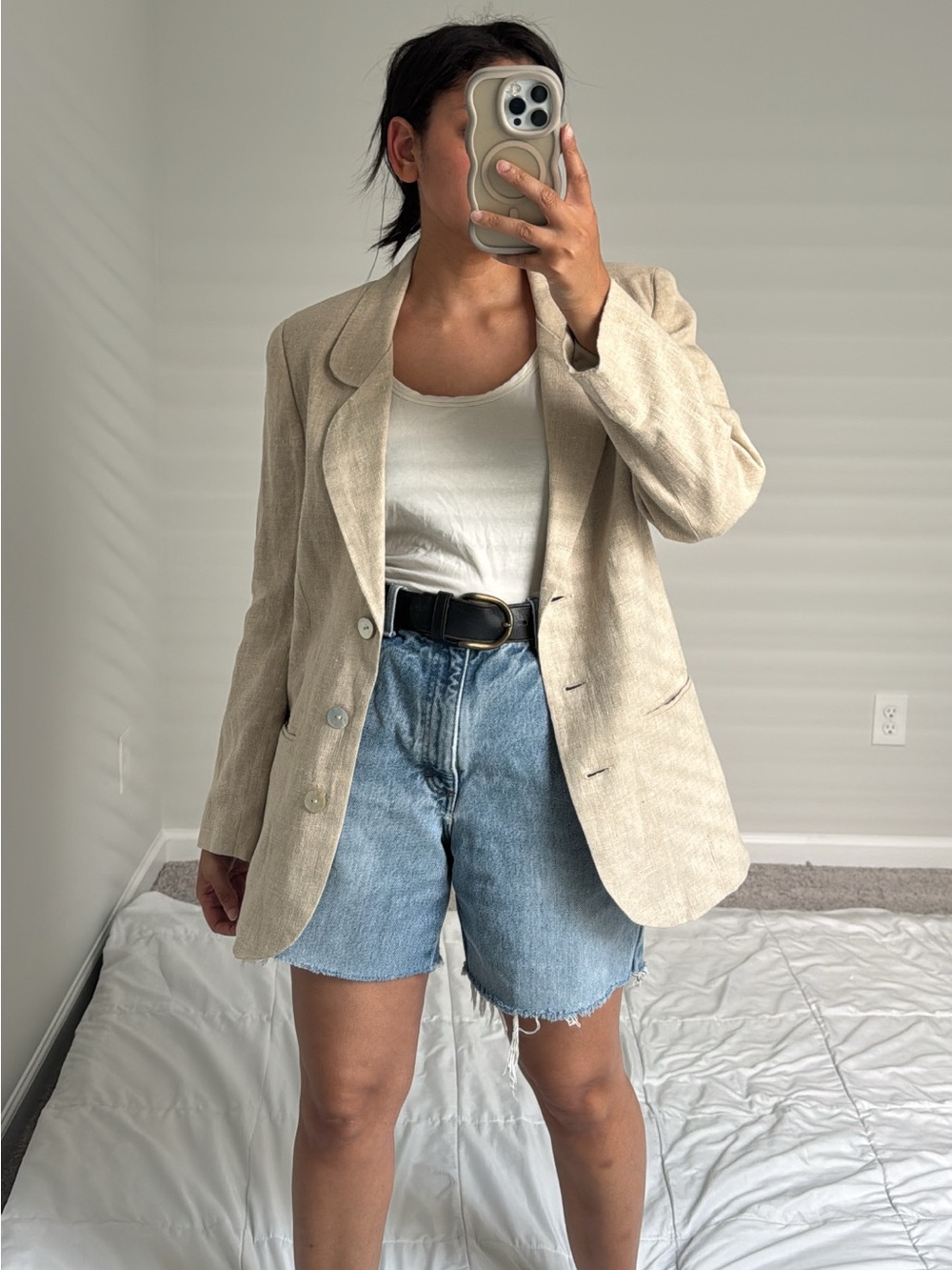 Vintage linen blazer